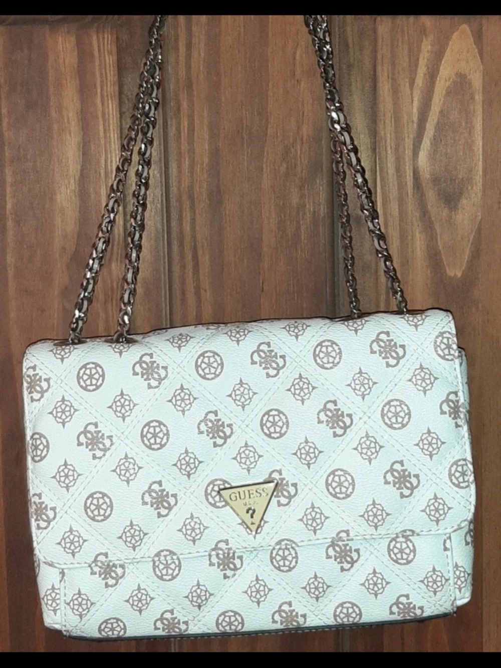 GUESS PG767921 Cessily Mocha  Convertible Crossbody Bag EUC
